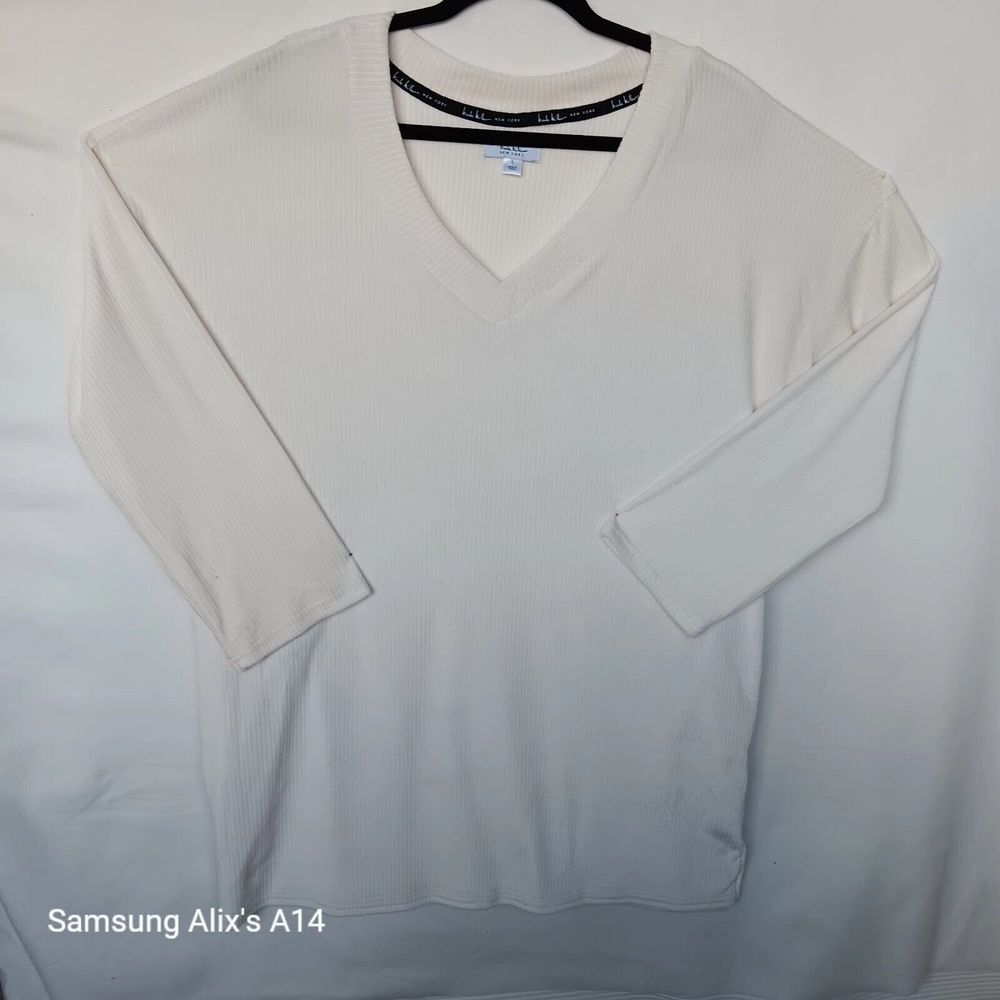 Nicole Miller Women's ¾ Sleeve Dress with Pockets‎ Large L Evory